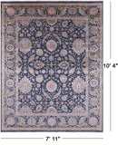 Persian Tabriz Hand Knotted Wool & Silk Rug - 7' 11" X 10' 4" - Golden Nile