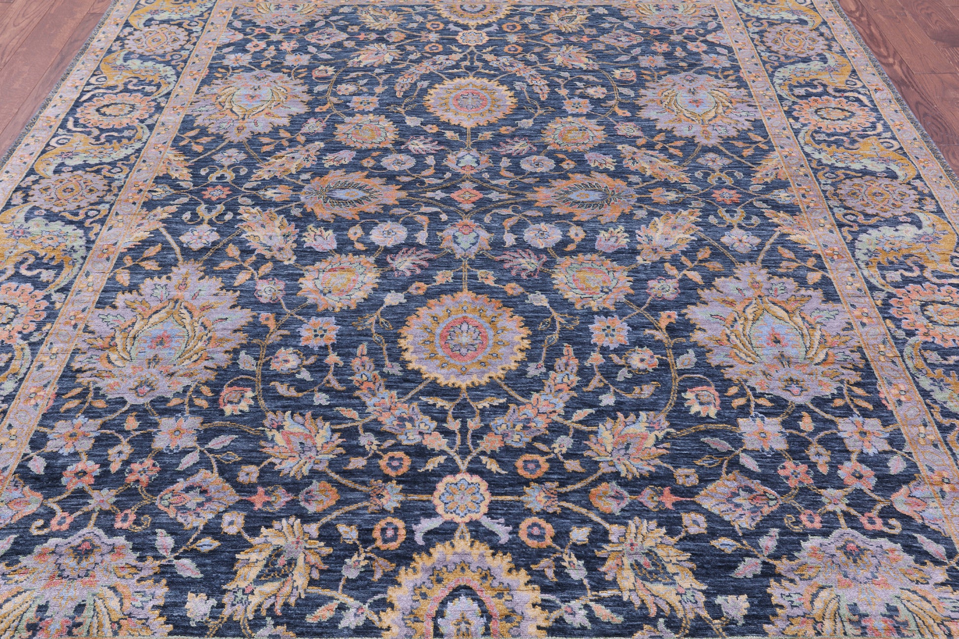 Persian Tabriz Hand Knotted Wool & Silk Rug - 7' 11" X 10' 4" - Golden Nile
