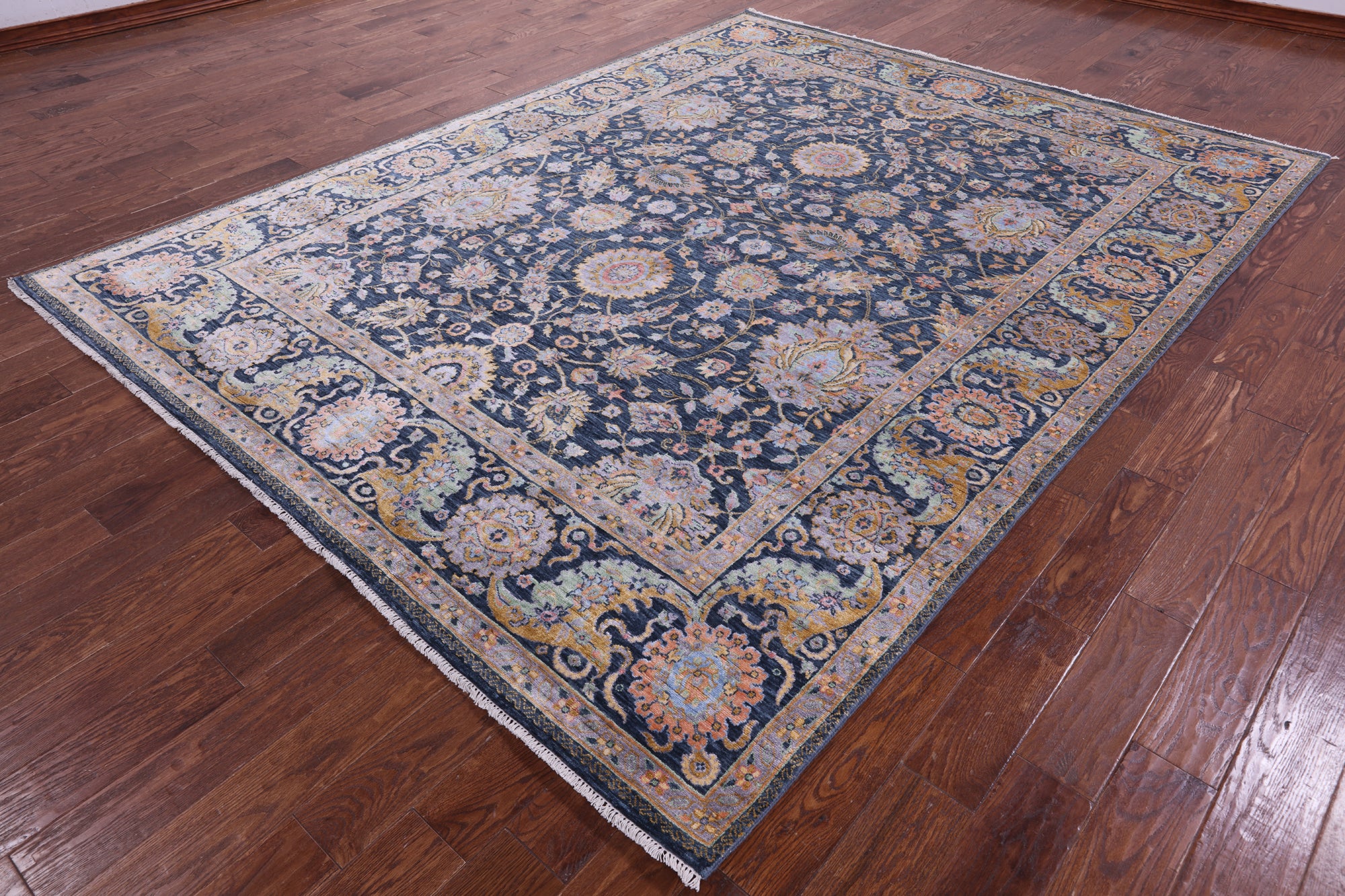Persian Tabriz Hand Knotted Wool & Silk Rug - 7' 11" X 10' 4" - Golden Nile