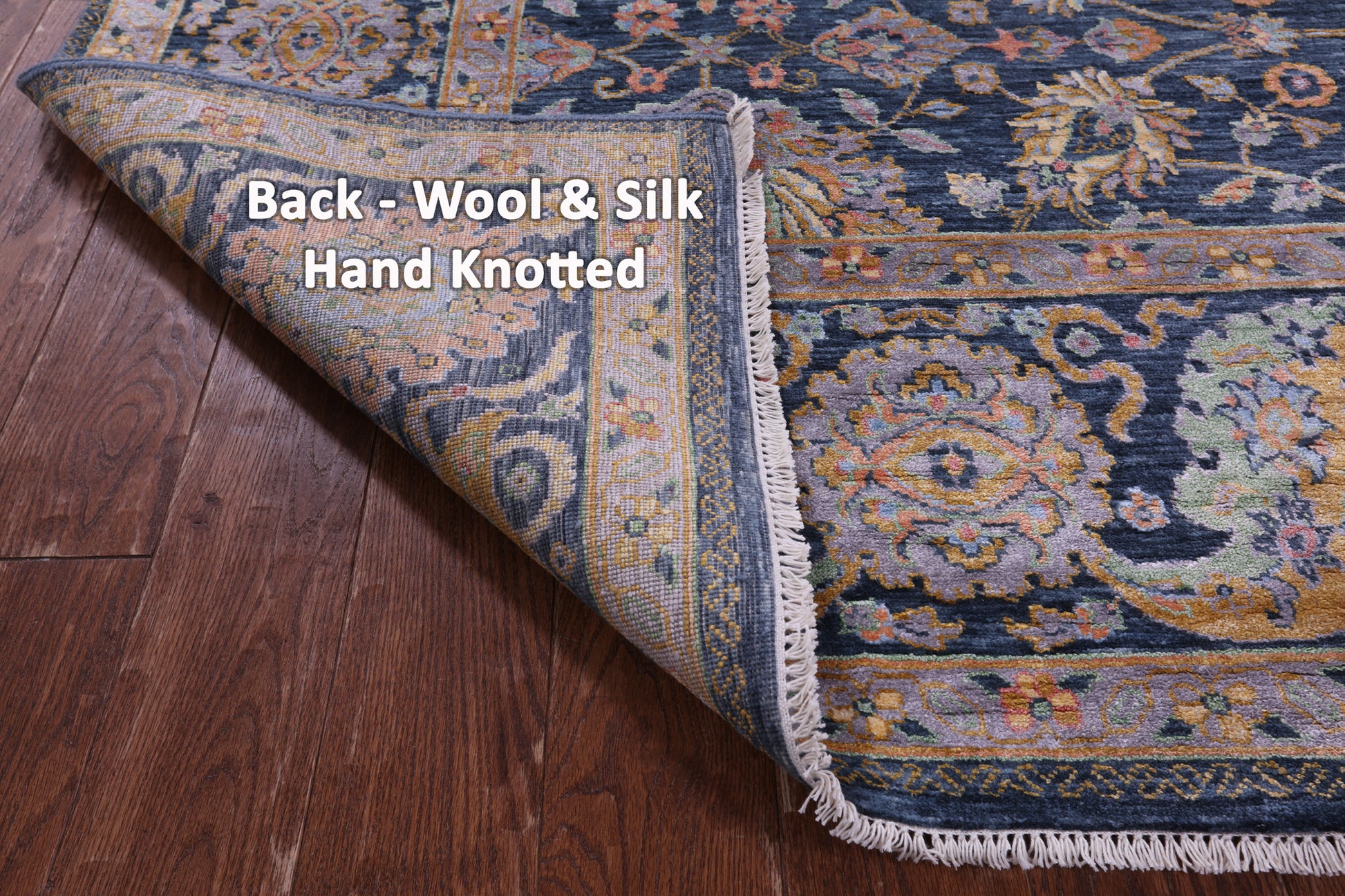 Persian Tabriz Hand Knotted Wool & Silk Rug - 7' 11" X 10' 4" - Golden Nile