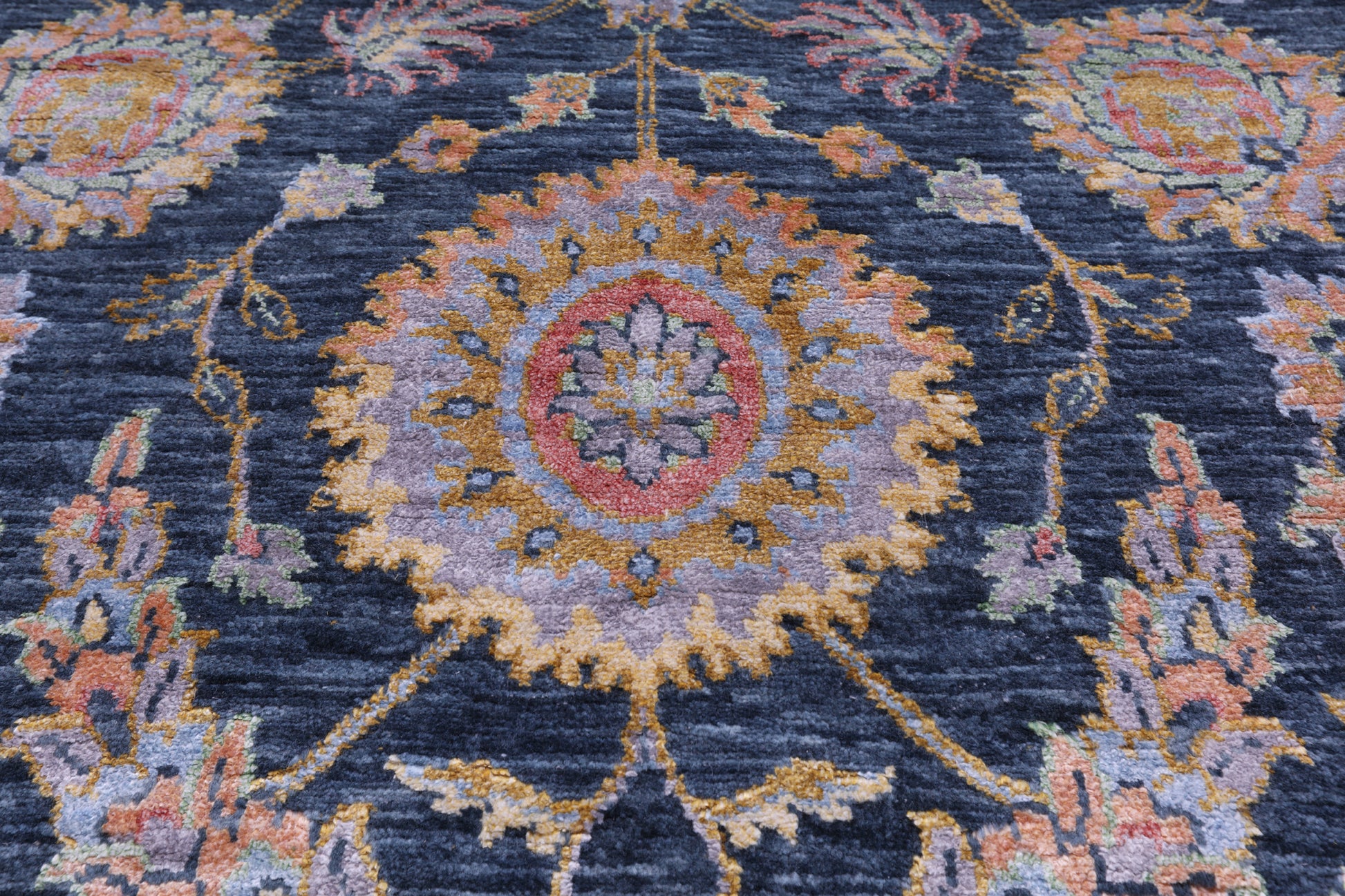 Persian Tabriz Hand Knotted Wool & Silk Rug - 7' 11" X 10' 4" - Golden Nile