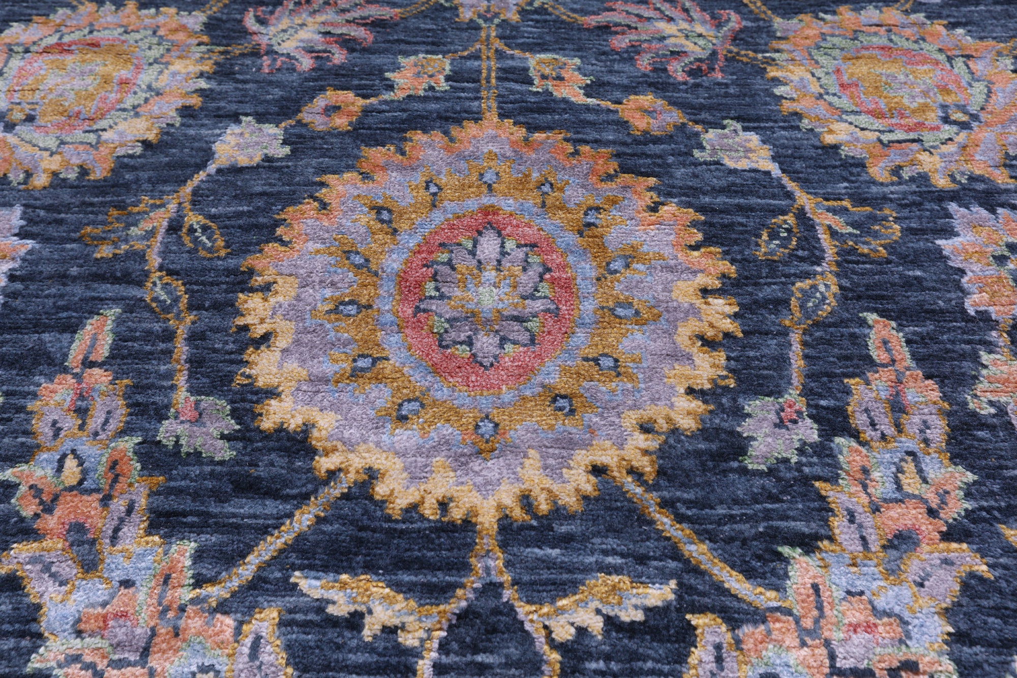 Persian Tabriz Hand Knotted Wool & Silk Rug - 7' 11" X 10' 4" - Golden Nile