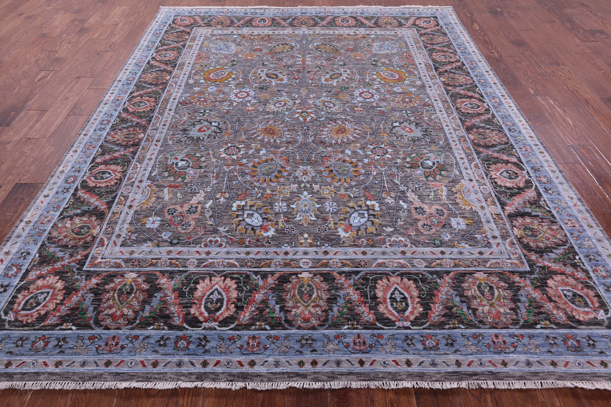 Persian Tabriz Handmade Wool & Silk Rug - 7' 11" X 9' 11" - Golden Nile
