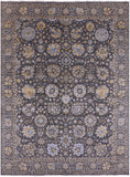 Persian Tabriz Hand Knotted Wool & Silk Rug - 9' 0" X 12' 3" - Golden Nile