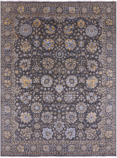 Persian Tabriz Hand Knotted Wool & Silk Rug - 9' 0" X 12' 3" - Golden Nile