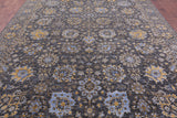 Persian Tabriz Hand Knotted Wool & Silk Rug - 9' 0" X 12' 3" - Golden Nile
