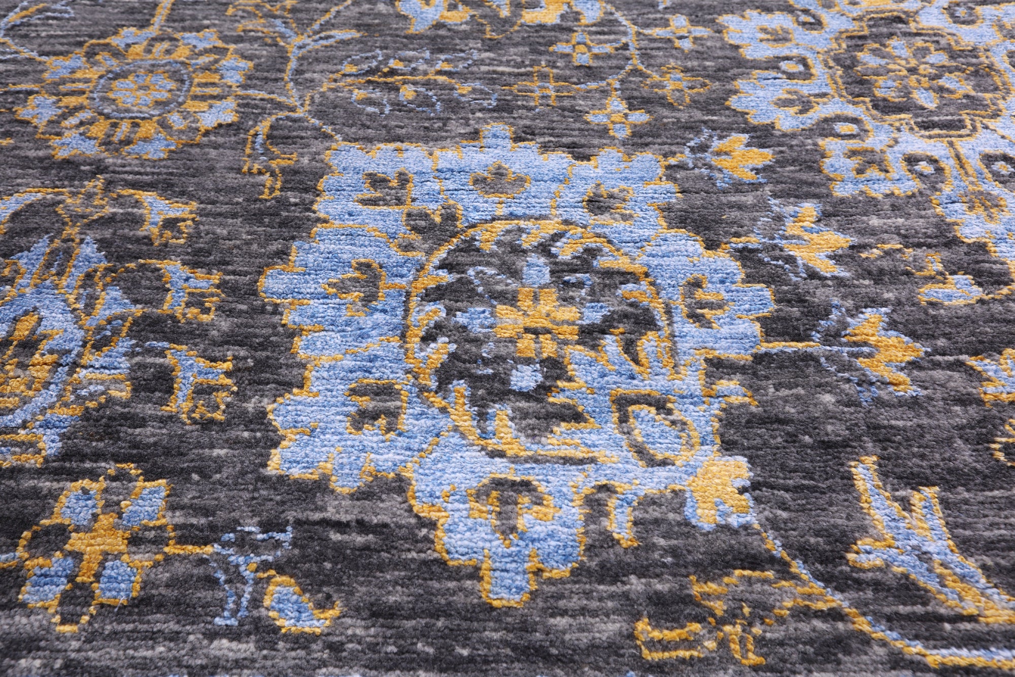 Persian Tabriz Hand Knotted Wool & Silk Rug - 9' 0" X 12' 3" - Golden Nile