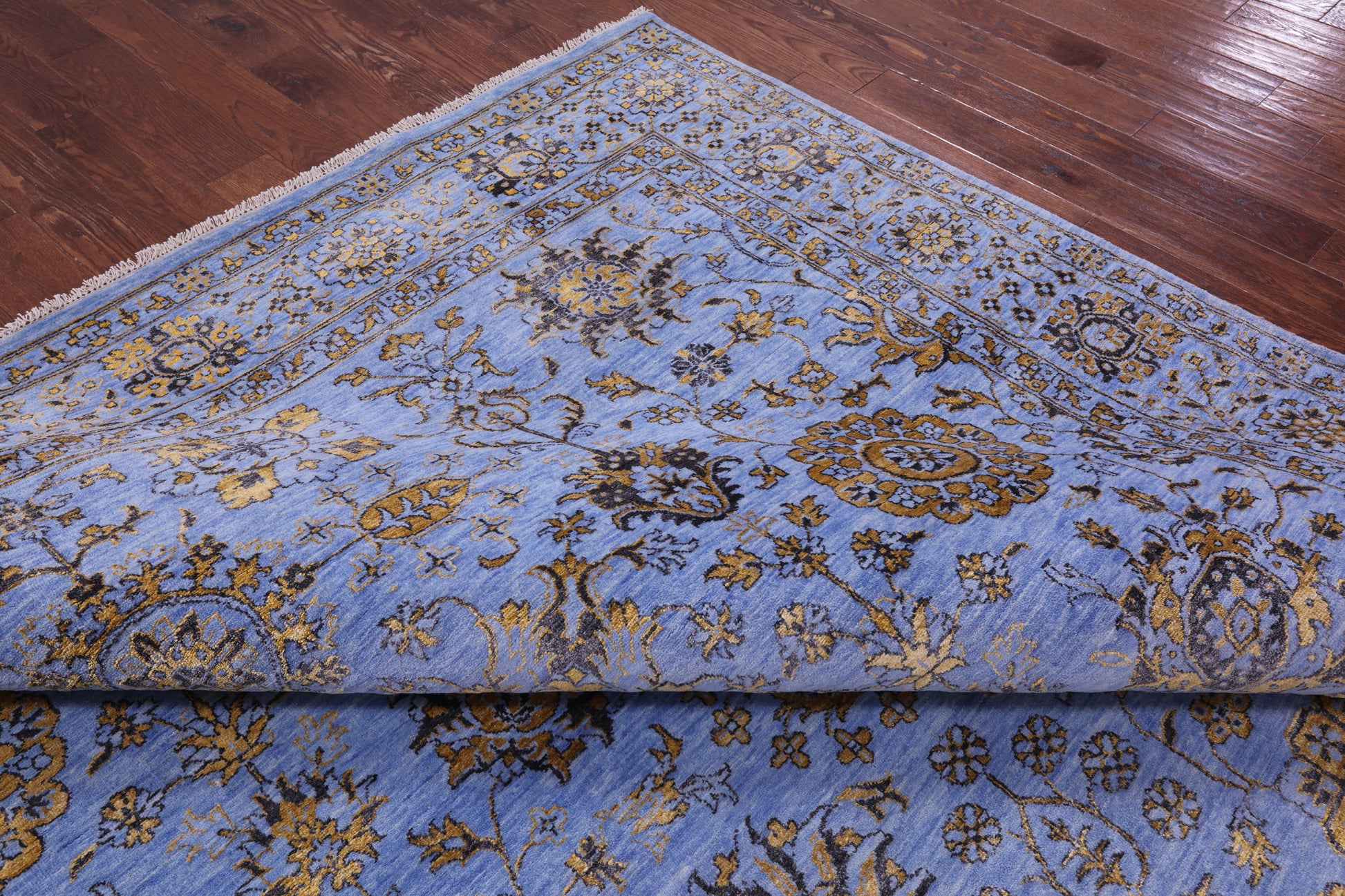 Persian Tabriz Hand Knotted Wool & Silk Rug - 10' 2" X 14' 3" - Golden Nile