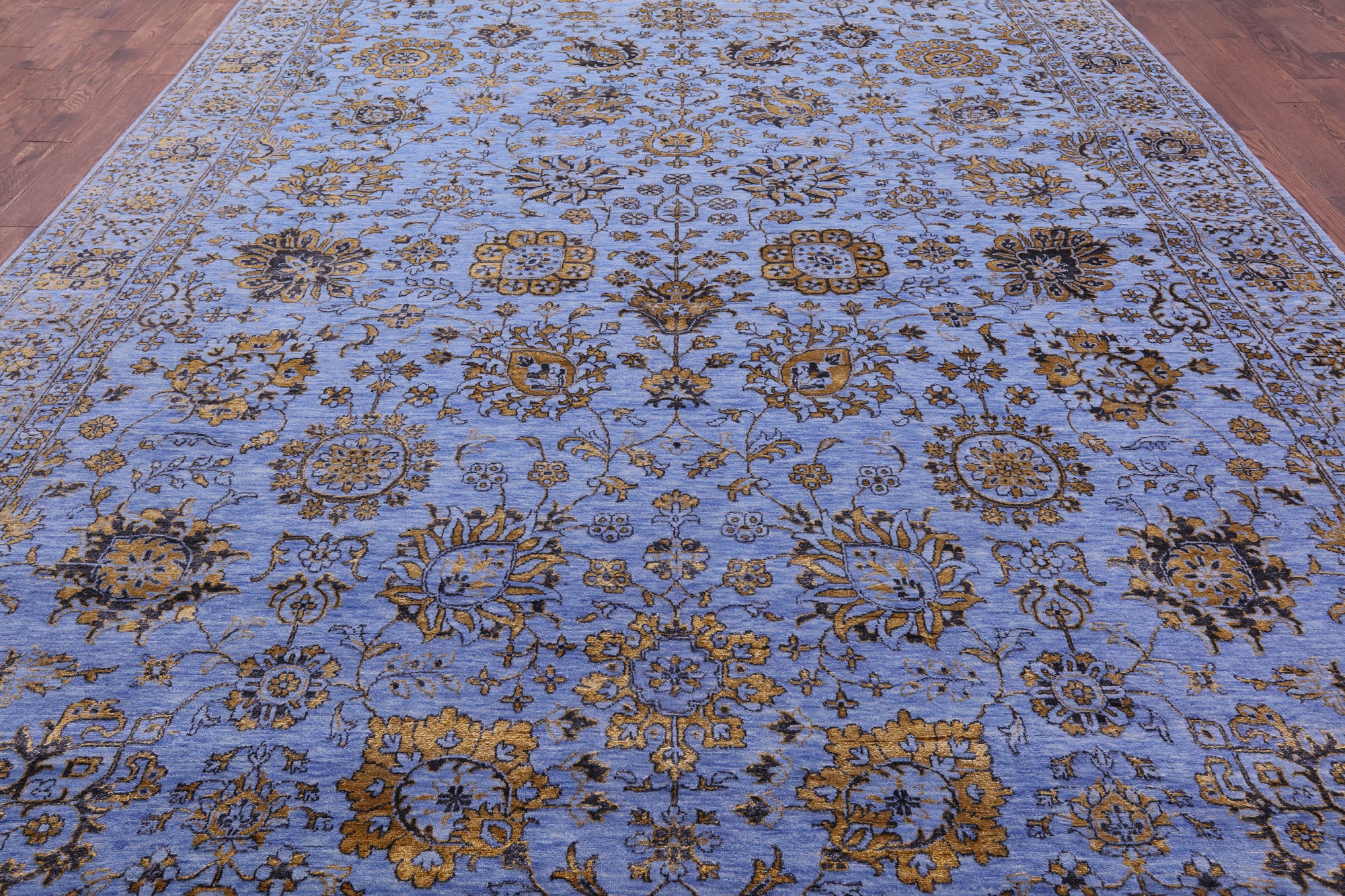 Persian Tabriz Hand Knotted Wool & Silk Rug - 10' 2" X 14' 3" - Golden Nile