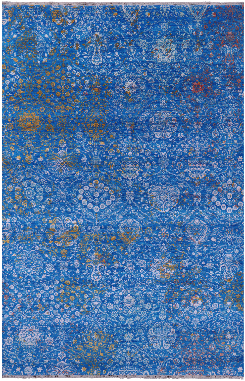 Persian Tabriz Handmade Wool & Silk Rug - 6' 0" X 9' 2" - Golden Nile