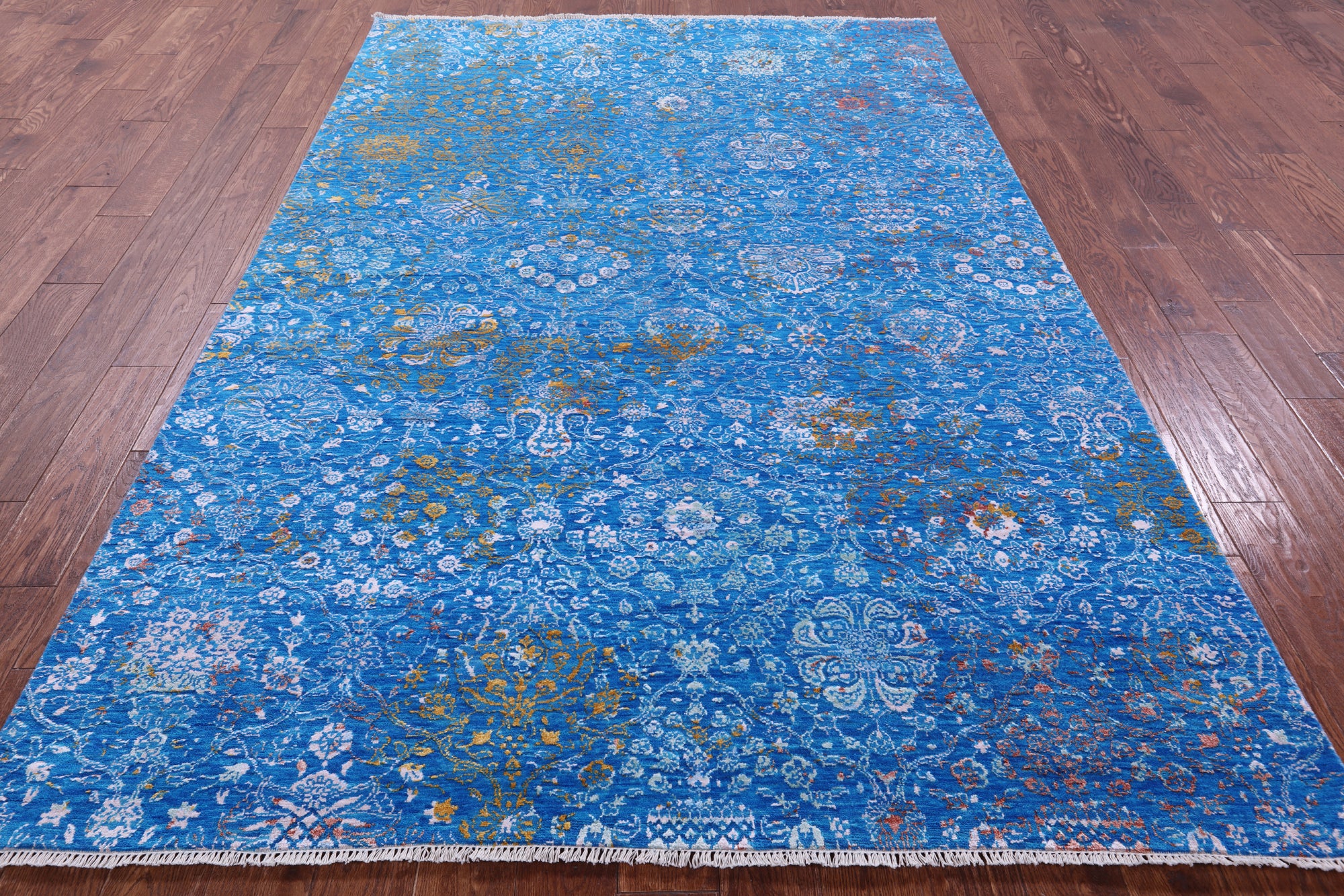 Persian Tabriz Handmade Wool & Silk Rug - 6' 0" X 9' 2" - Golden Nile