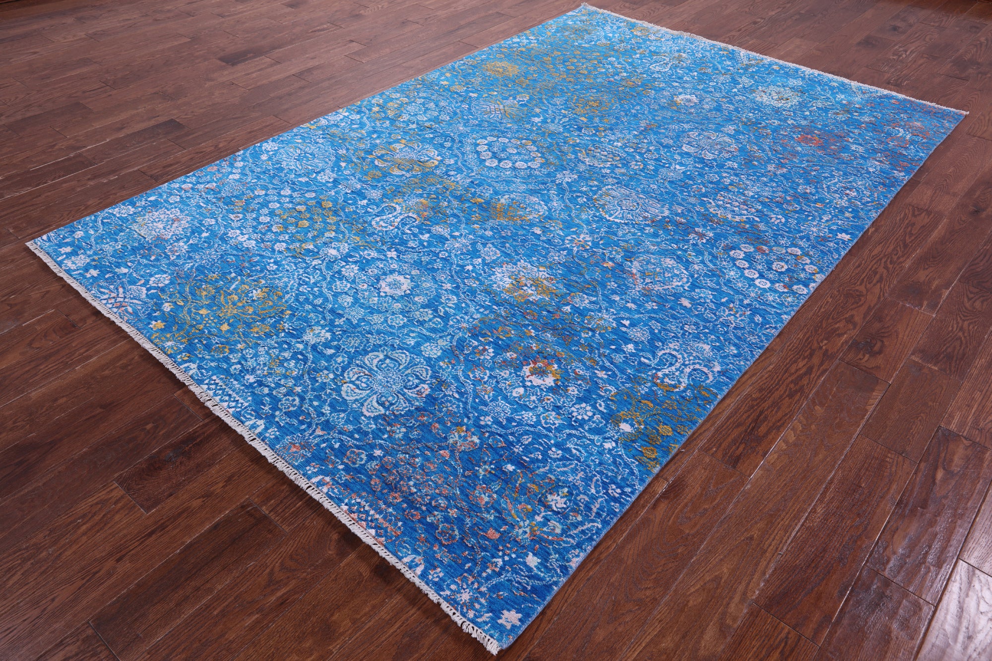 Persian Tabriz Handmade Wool & Silk Rug - 6' 0" X 9' 2" - Golden Nile