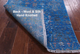 Persian Tabriz Hand Knotted Wool & Silk Runner Rug - 2' 7" X 18' 1" - Golden Nile