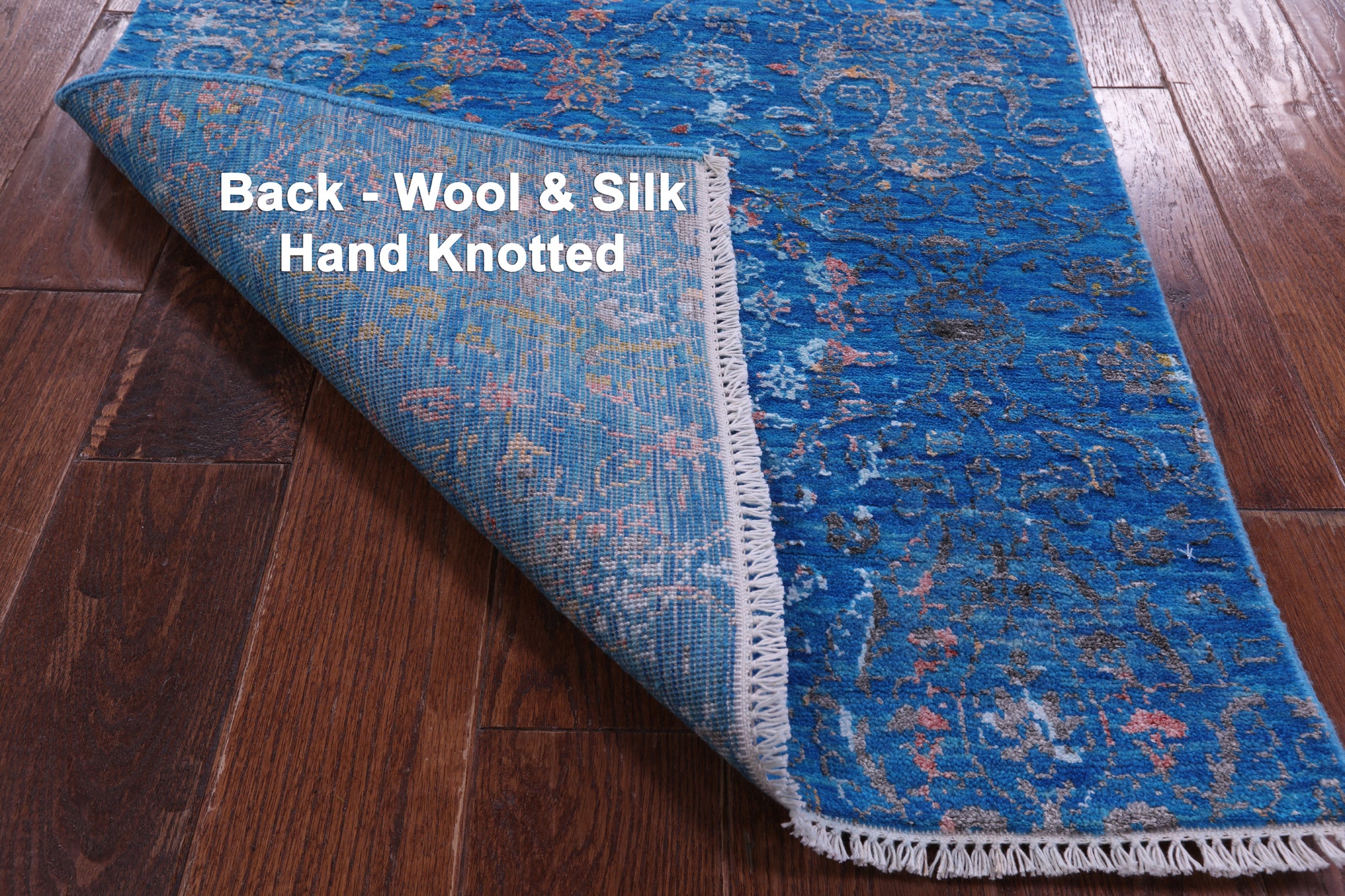 Persian Tabriz Hand Knotted Wool & Silk Runner Rug - 2' 7" X 18' 1" - Golden Nile