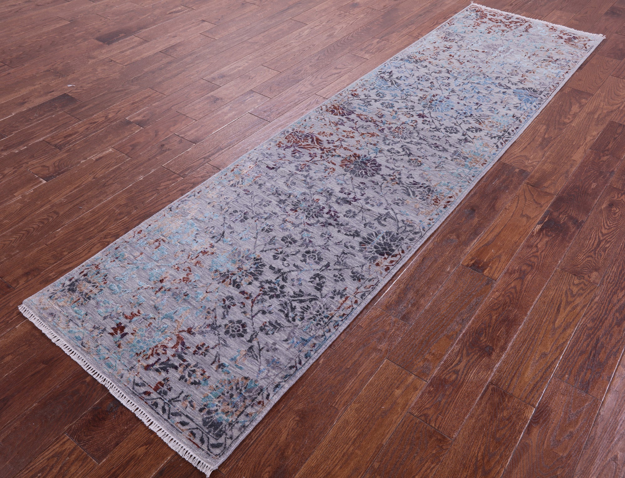 Persian Tabriz Handmade Wool & Silk Runner Rug - 2' 8" X 9' 10" - Golden Nile