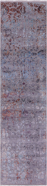 Persian Tabriz Hand Knotted Wool & Silk Runner Rug - 2' 6" X 9' 10" - Golden Nile