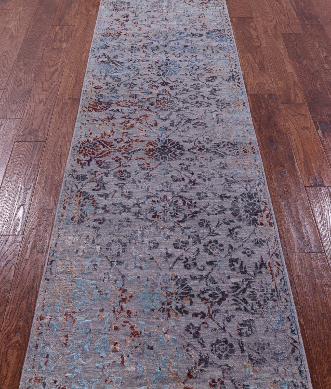 Persian Tabriz Hand Knotted Wool & Silk Runner Rug - 2' 6" X 9' 10" - Golden Nile