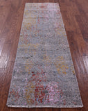 Persian Tabriz Hand Knotted Wool & Silk Runner Rug - 2' 7" X 8' 2" - Golden Nile