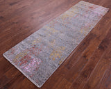 Persian Tabriz Hand Knotted Wool & Silk Runner Rug - 2' 7" X 8' 2" - Golden Nile