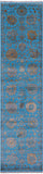 Blue Persian Tabriz Handmade Wool & Silk Runner Rug - 2' 7" X 10' 3" - Golden Nile