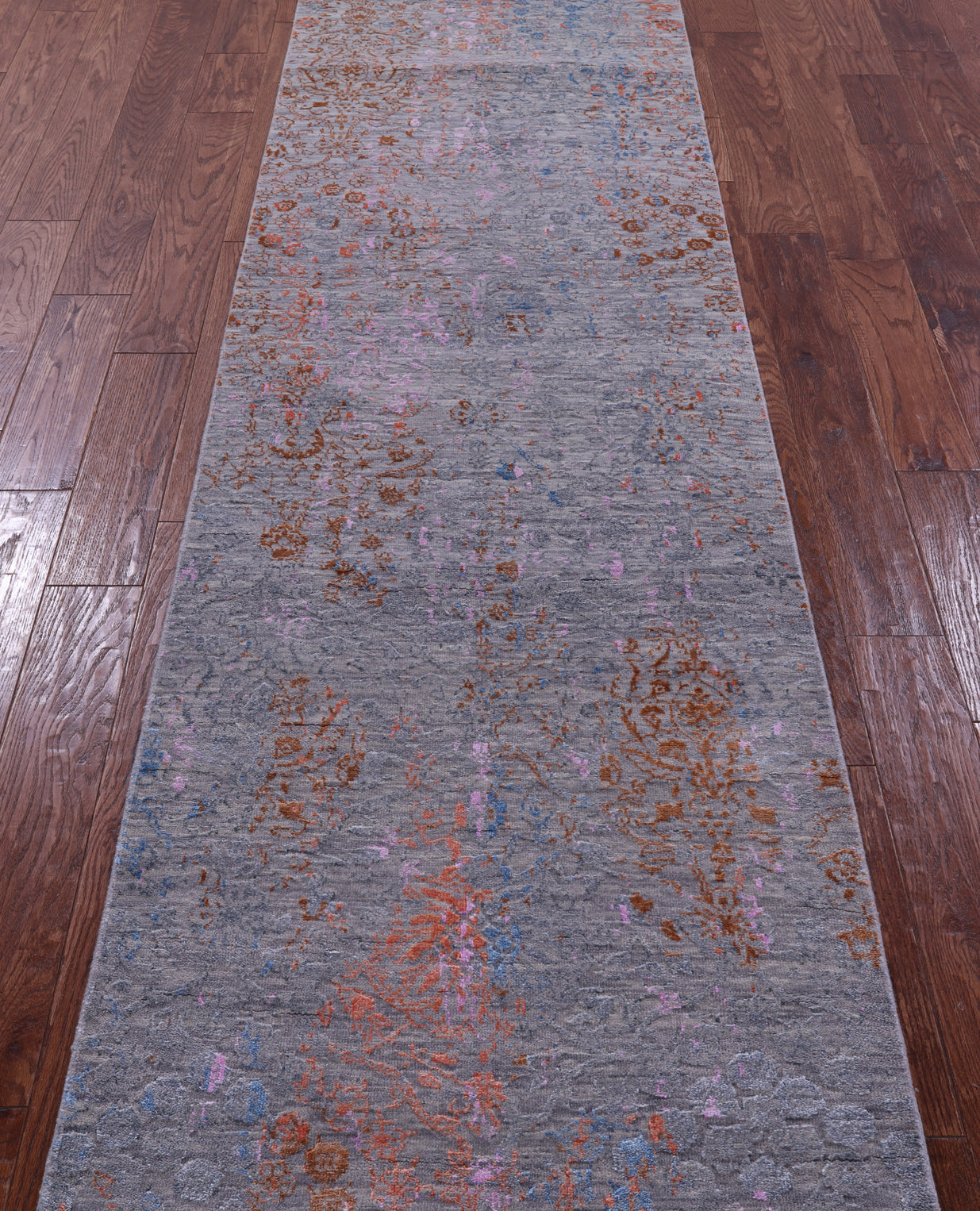 Persian Tabriz Hand Knotted Wool & Silk Runner Rug - 2' 8" X 12' 1" - Golden Nile