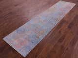 Persian Tabriz Hand Knotted Wool & Silk Runner Rug - 2' 6" X 10' 2" - Golden Nile