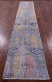 Persian Tabriz Hand Knotted Wool & Silk Runner Rug - 2' 6" X 14' 1" - Golden Nile
