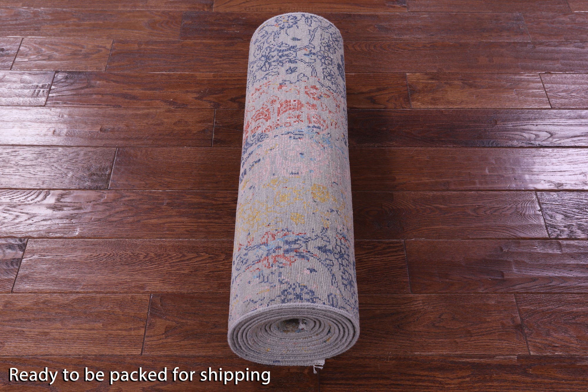 Persian Tabriz Hand Knotted Wool & Silk Runner Rug - 2' 6" X 14' 1" - Golden Nile