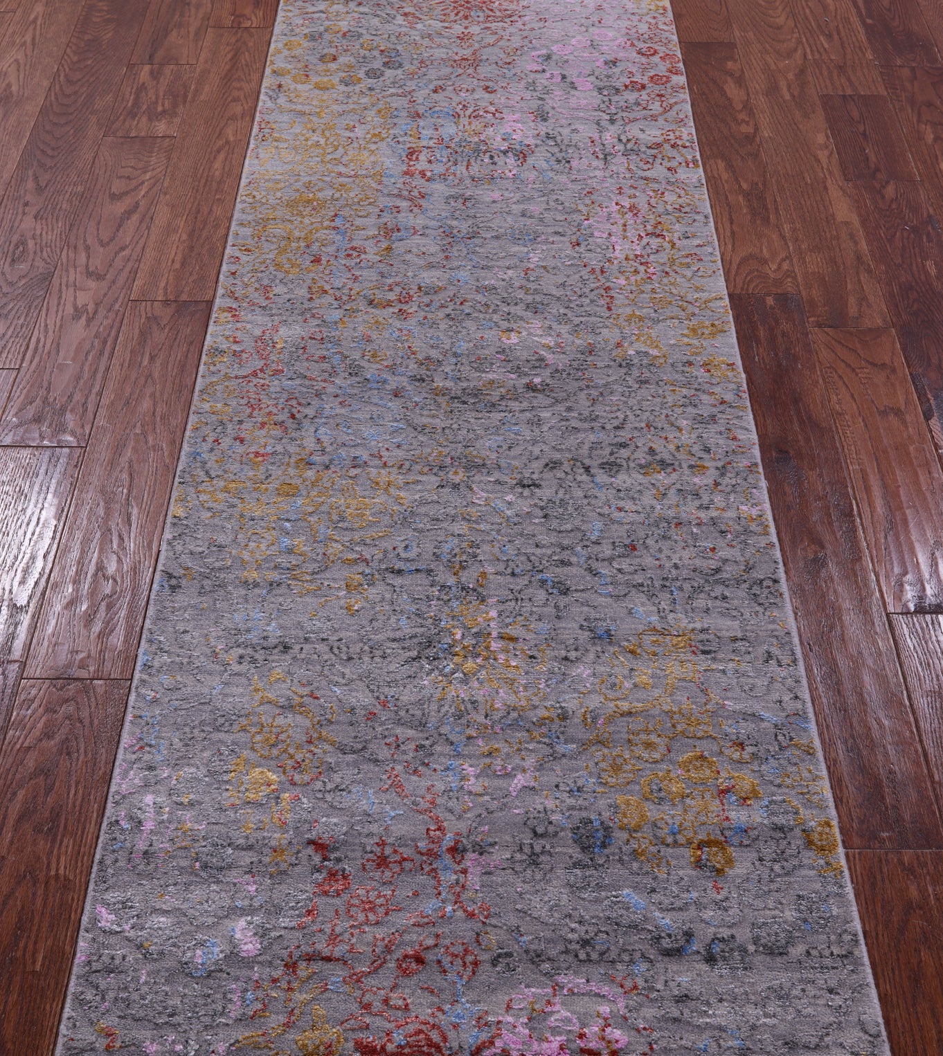 Persian Tabriz Hand Knotted Wool & Silk Runner Rug - 2' 7" X 8' 2" - Golden Nile