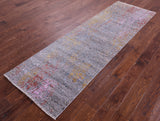 Persian Tabriz Hand Knotted Wool & Silk Runner Rug - 2' 7" X 8' 2" - Golden Nile