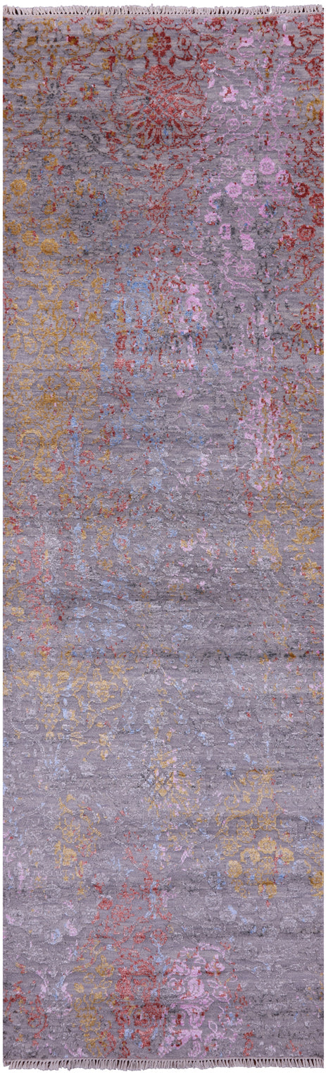Persian Tabriz Hand Knotted Wool & Silk Runner Rug - 2' 7" X 8' 2" - Golden Nile