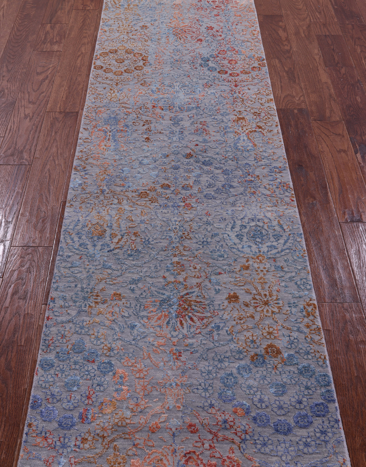 Persian Tabriz Handmade Wool & Silk Runner Rug - 2' 6" X 10' 1" - Golden Nile