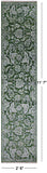 Green Persian Tabriz Handmade Wool & Silk Runner Rug - 2' 6" X 11' 7" - Golden Nile
