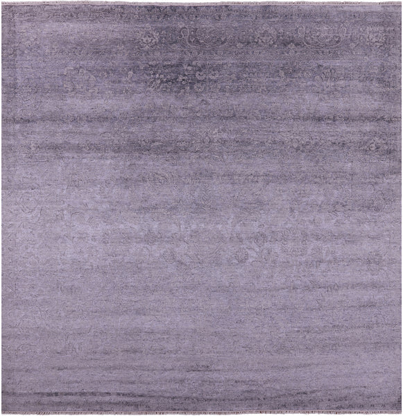 Square Persian Tabriz Hand Knotted Wool & Silk Rug - 9' 1" X 9' 1" - Golden Nile