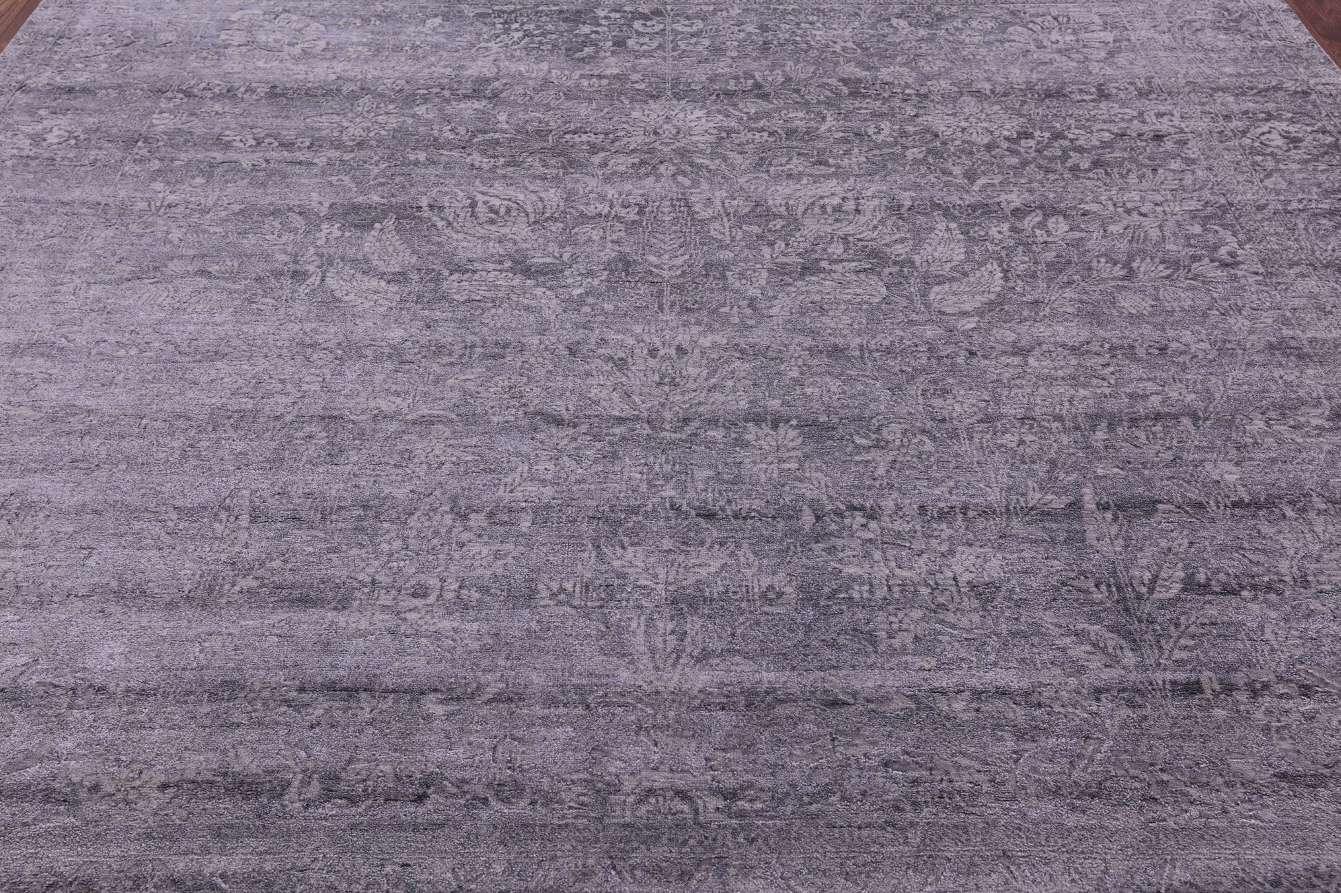 Square Persian Tabriz Hand Knotted Wool & Silk Rug - 9' 1" X 9' 1" - Golden Nile