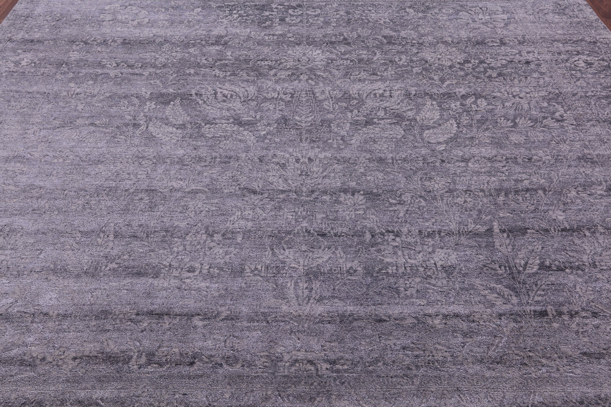 Square Persian Tabriz Hand Knotted Wool & Silk Rug - 9' 1" X 9' 1" - Golden Nile