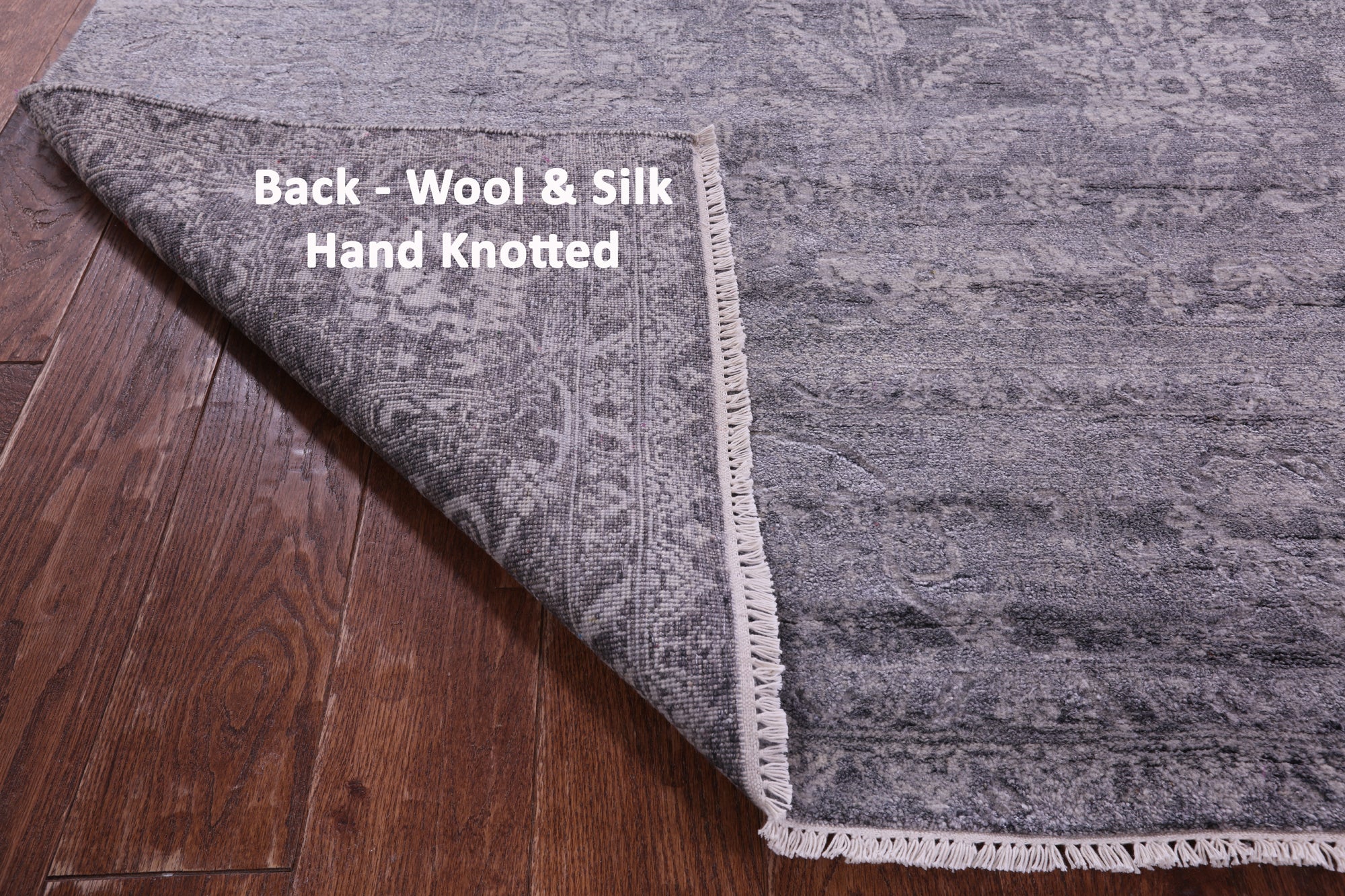 Square Persian Tabriz Hand Knotted Wool & Silk Rug - 9' 1" X 9' 1" - Golden Nile