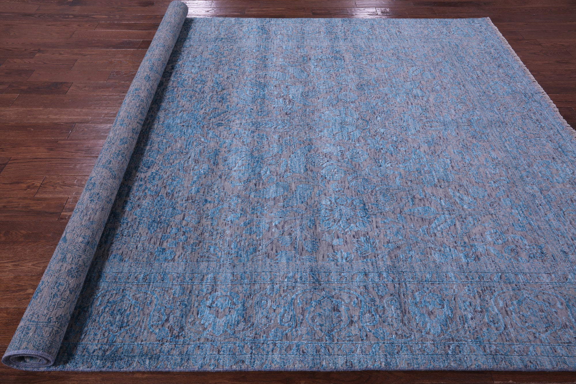 Persian Tabriz Hand Knotted Wool & Silk Rug - 8' 0" X 10' 2" - Golden Nile