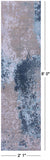 Abstract Contemporary Handmade Wool & Silk Runner Rug - 2' 1" X 8' 0" - Golden Nile