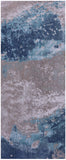 Abstract Modern Hand Knotted Wool & Silk Runner Rug - 4' 0" X 10' 0" - Golden Nile