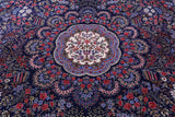Blue Persian Kerman Hand Knotted Wool Rug - 10' 0" X 14' 0" - Golden Nile