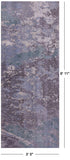 Abstract Modern Hand Knotted Wool & Silk Runner Rug - 3' 5" X 8' 11" - Golden Nile