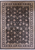 Black Persian Tabriz Hand Knotted Wool Rug - 12' 0" X 17' 1" - Golden Nile