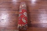 Red Super Kazak Hand Knotted Wool Rug - 7' 0" X 9' 8" - Golden Nile