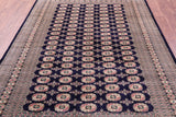 Blue Bokhara Handmade Wool Rug - 6' 3" X 8' 9" - Golden Nile