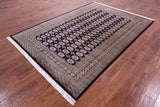 Blue Bokhara Handmade Wool Rug - 6' 3" X 8' 9" - Golden Nile