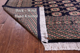 Blue Bokhara Handmade Wool Rug - 6' 3" X 8' 9" - Golden Nile