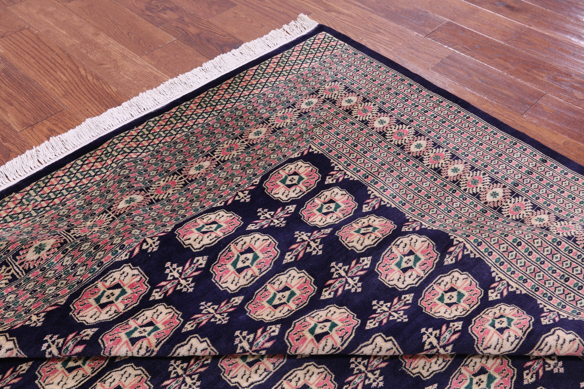 Blue Bokhara Handmade Wool Rug - 6' 3" X 8' 9" - Golden Nile