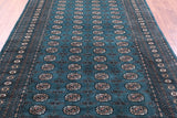 Green Signed Bokhara Handmade Wool Rug - 6' 1" X 9' 2" - Golden Nile