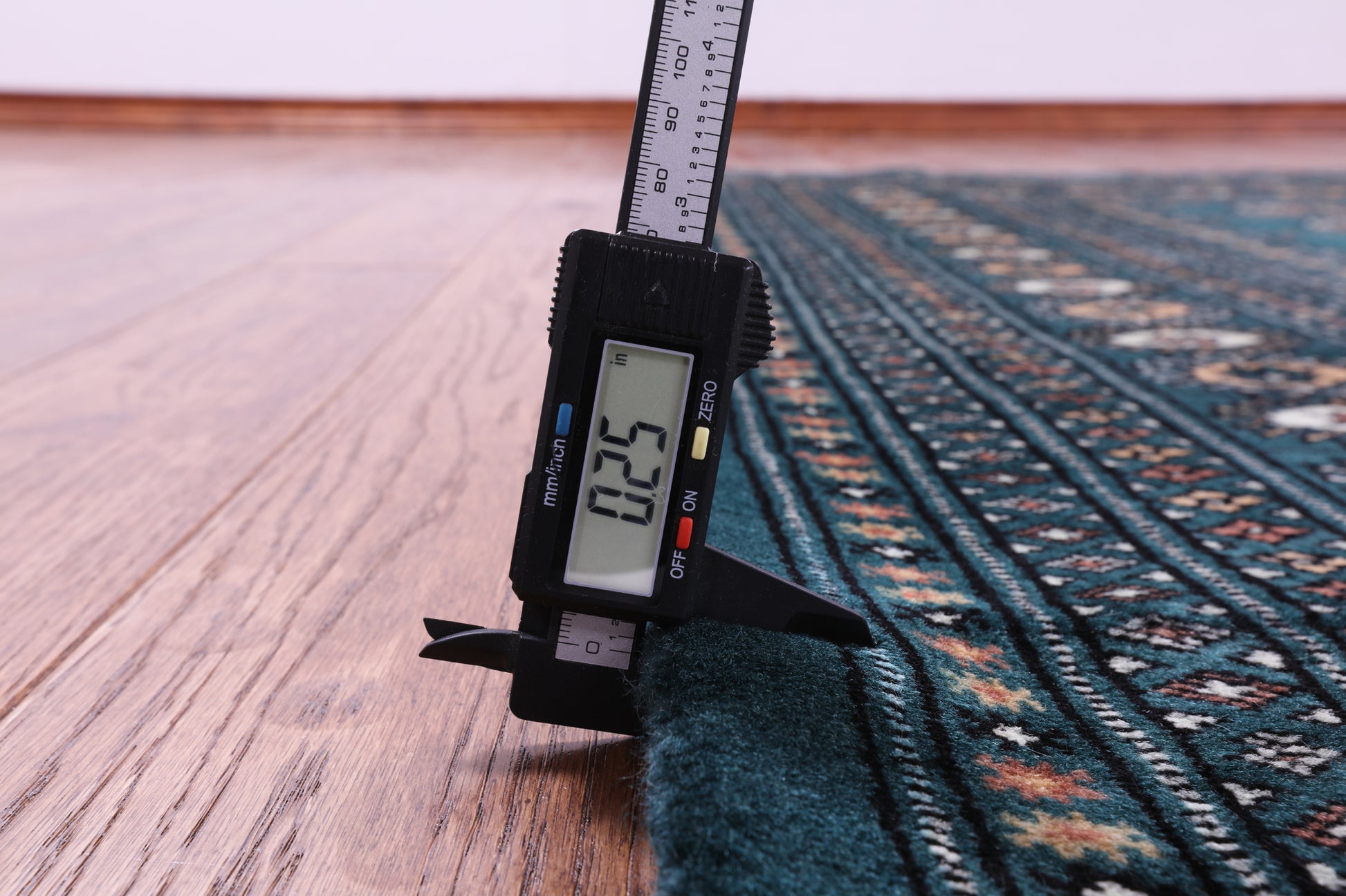 Green Signed Bokhara Handmade Wool Rug - 6' 1" X 9' 2" - Golden Nile